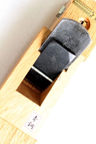 Photo3: Tsunesaburo Kaku Mentori kanna Chamfer Plane Shunran Blue 1 steel (3)