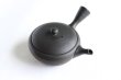 Photo7: Tokoname tea pot kyusu Gyokko pottery tea strainer YT yohen suji-line 110ml (7)