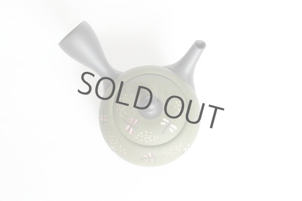 Photo8: Tokoname Japanese tea pot kyusu YT Shohou needle green 320ml (8)