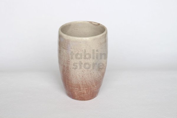 Photo1: Hagi Senryuzan climbing kiln Japanese pottery tumbler yohen ekubo set of 2 (1)