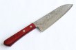 Photo1: Shigeki Tanaka VG10 17 layer Damascus Hand forged Santoku knife 165mm (1)