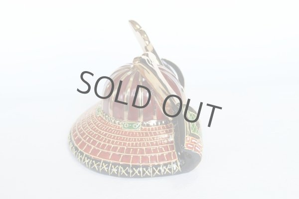 Photo4: Kutani yaki ware Porcelain Kabuto samurai warrior helmet sakari (4)