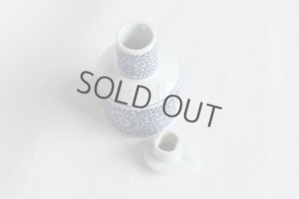 Photo9: Arita porcelain Japanese soy sauce pot bottle tako karakusa blue 200ml (9)