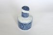 Photo6: Arita porcelain Japanese soy sauce pot bottle tako karakusa blue 200ml (6)