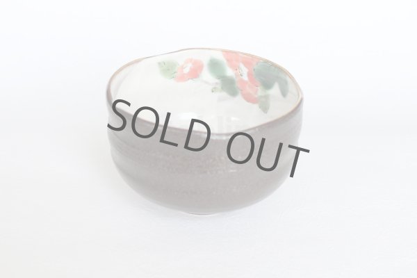 Photo6: Kutani matcha chawan Japanese tea ceremony bowl dojime camellia (6)