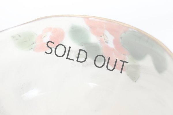 Photo10: Kutani matcha chawan Japanese tea ceremony bowl dojime camellia (10)