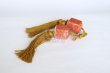 Photo2: Fuchin Weight for Japanese hanging scroll stone Kutani porcelain red komon (2)