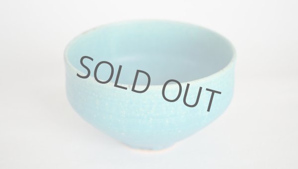 Photo3: Shigaraki pottery Japanese matcha tea ceremony bowl sd turquoise blue (3)