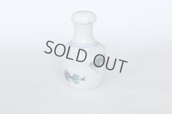 Photo5: Kutani Porcelain Soy Sauce Dispenser Bottle pot fish sushi white (5)