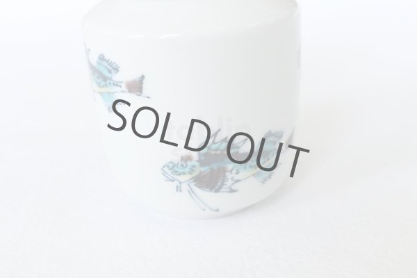 Photo3: Kutani Porcelain Soy Sauce Dispenser Bottle pot fish sushi white (3)