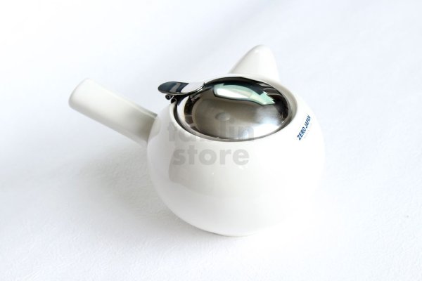 Photo1: Japanese ceramics Kyusu tea pot ZEROJAPAN white 400ml (1)