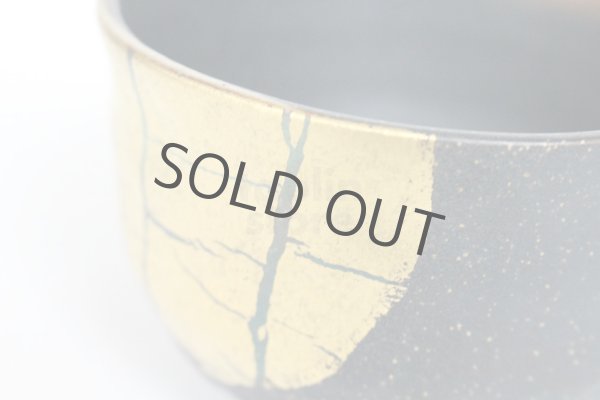 Photo6: Kutani matcha chawan Japanese tea ceremony bowl ippuku gold kinpakusai (6)