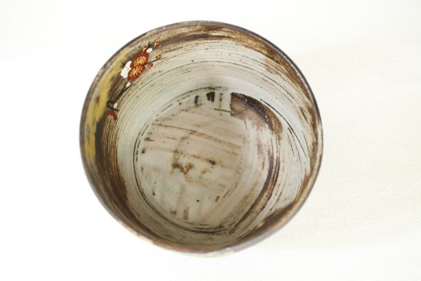 Photo6: Kiyomizu sd pottery Japanese matcha tea ceremony bowl crane and tortoise kissho (6)