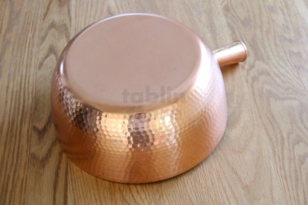 Photo5: Copper Yukihira Pan nabe Japanese lipped deep pot hammered for professional (5)