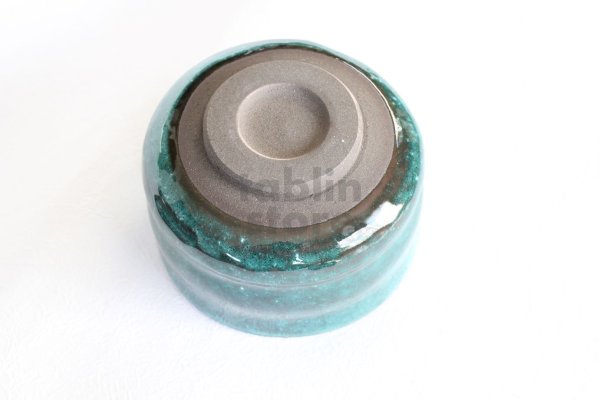 Photo8: Mino ware pottery Japanese tea ceremony bowl Matcha chawan honte ao blue miyabi (8)