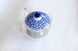 Photo6: Hasami Porcelain Glass Japanese tea pot milk S type strainer blue 375ml (6)