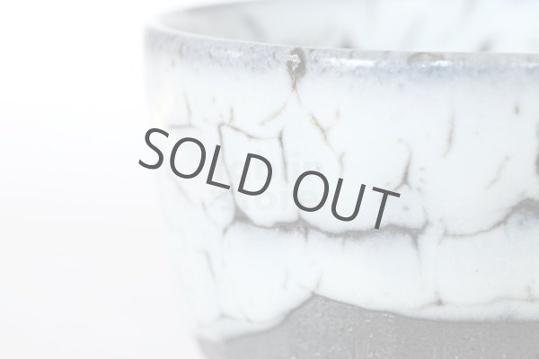 Photo3: Kiyomizu sd pottery Japanese matcha tea ceremony bowl white kairagi glaze kyoto (3)
