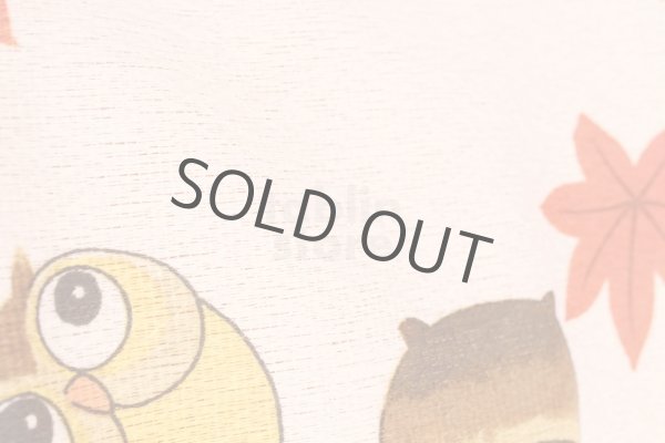 Photo7: Noren Japanese Curtain Doorway NM SD autumn owl rabbit 85 x 150 cm (7)