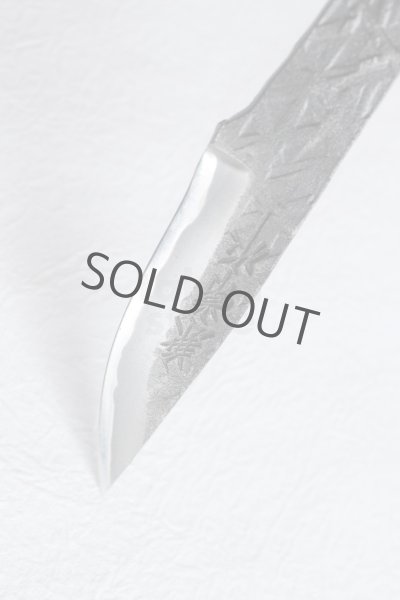 Photo3: Kanetsune Fixed Blade Knife white 1 steel kurouchi Hayashi 60mm (3)