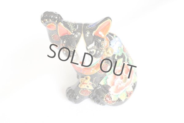 Photo9: Japanese Lucky Cat Kutani Porcelain Maneki Neko gogo black kokuseika H 16.5cm  (9)