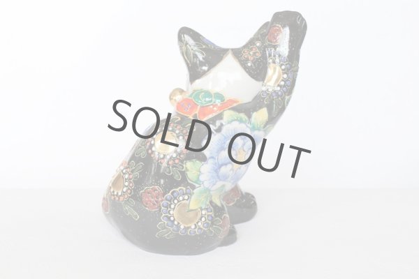 Photo7: Japanese Lucky Cat Kutani Porcelain Maneki Neko gogo black kokuseika H 16.5cm  (7)