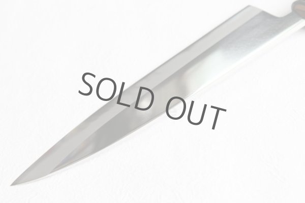 Photo3: Daisuke Nishida hand forged white 1 steel Polished funayuki Gyuto knife 180mm (3)