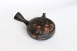Photo1: Tokoname ware Japanese tea pot Gyokko ceramic tea strainer red flower flat 140ml (1)