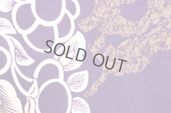 Photo4: Furoshiki Japanese fabric wrapping cloth enkyou purple cotton w/ box 112cm (4)