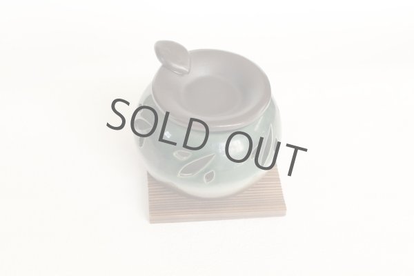 Photo8: Tokoname YT Japanese green tea aroma Tea Incense Burner Yamafusa leaf H8.4cm (8)