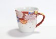 Photo1: Kutani Porcelain Japanese mug coffee tea cup hanazume D 9cm (1)