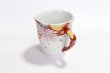 Photo8: Kutani Porcelain Japanese mug coffee tea cup hanazume D 9cm (8)