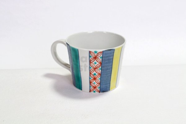 Photo8: Kutani Porcelain Japanese mug coffee tea cup komontogusa D 8.7cm (8)