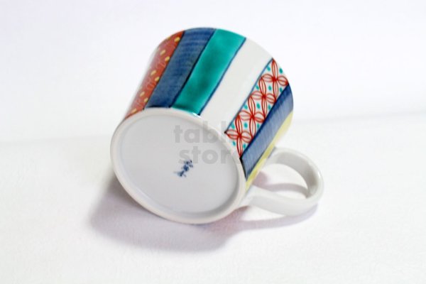 Photo5: Kutani Porcelain Japanese mug coffee tea cup komontogusa D 8.7cm (5)