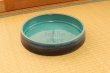 Photo3: Ikebana Suiban Vase Shigaraki Japanese pottery Round blue D 31.5cm (3)