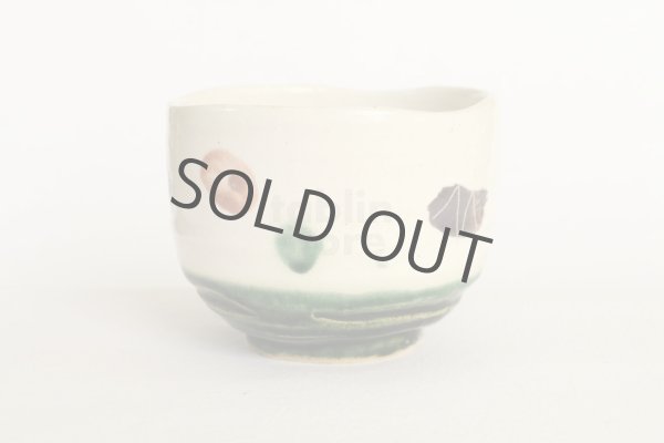 Photo6: Mino yaki ware Japanese tea bowl Kobiki oribe chawan Matcha Green Tea (6)