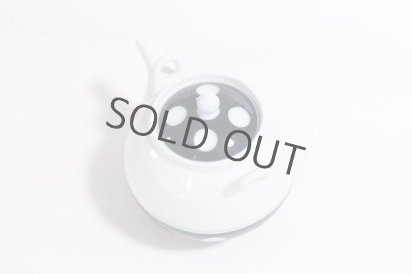 Photo12: Arita Porcelain sd Dobin Japanese tea pot polka dot navy blue 600ml  (12)