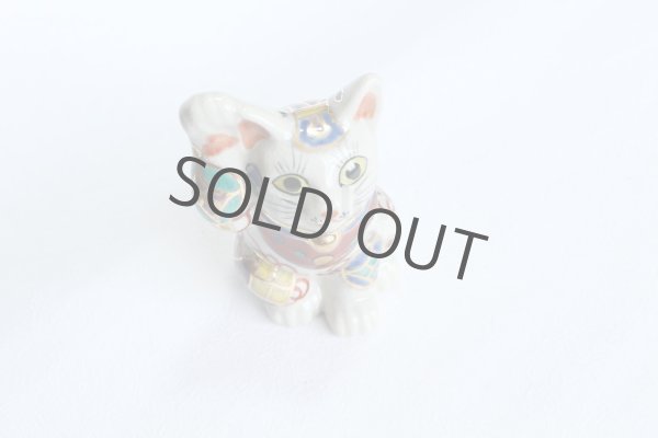Photo9: Maneki Neko Japanese Lucky Cat Kutani Porcelain treasure takara H12cm (9)