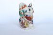 Photo8: Maneki Neko Japanese Lucky Cat Kutani Porcelain treasure takara H12cm (8)