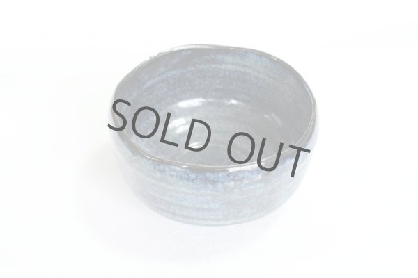 Photo2: Mino tea ceremony bowl matcha chawan YK pottery ai navy blue glaze kanejin (2)