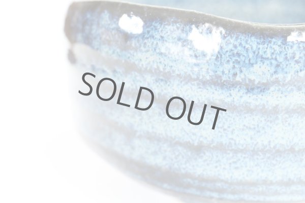 Photo8: Mino tea ceremony bowl matcha chawan YK pottery ai navy blue glaze kanejin (8)