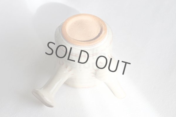 Photo10: Japanese tea pot cups set Hagi ware Hakuyu soroe pottery tea strainer 420ml (10)