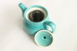 Photo3: Mino ware Japanese tea pot miyabi turquoise blue stainless tea strainer 540ml (3)
