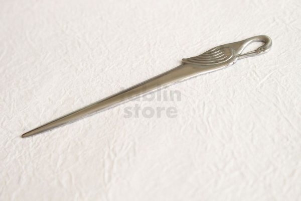 Photo3: Japanese tea ceremony kashikiri kashi youji crane shape with pouch 98mm (3)