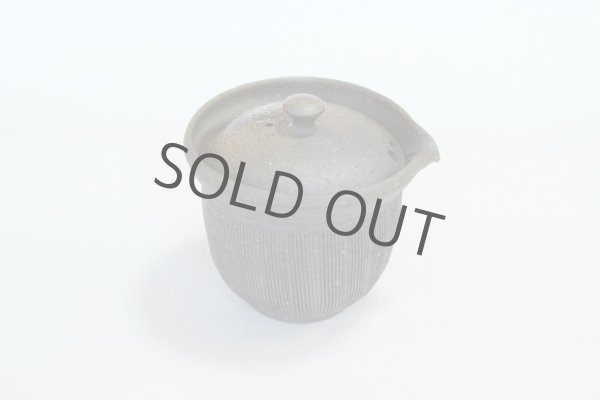 Photo7: Tokoname ware Japanese tea pot Kofu yakishime cover ceramic tea strainer 250ml (7)