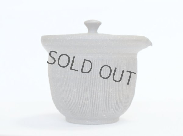 Photo8: Tokoname ware Japanese tea pot Kofu yakishime cover ceramic tea strainer 250ml (8)