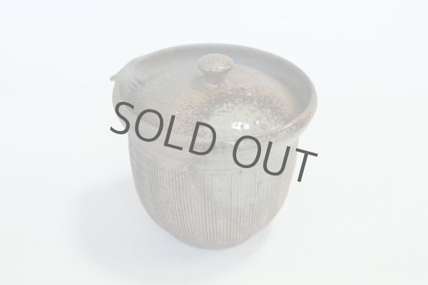 Photo9: Tokoname ware Japanese tea pot Kofu yakishime cover ceramic tea strainer 250ml (9)