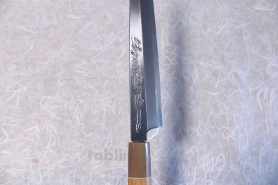 Photo2: SAKAI TAKAYUKI Japanese knife Yasuki White-2 steel With Carving Dragon Sashimi