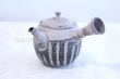 Photo1: Tokoname Japanese tea pot kyusu ceramic strainer YT Kenji hanshita gray 360ml (1)