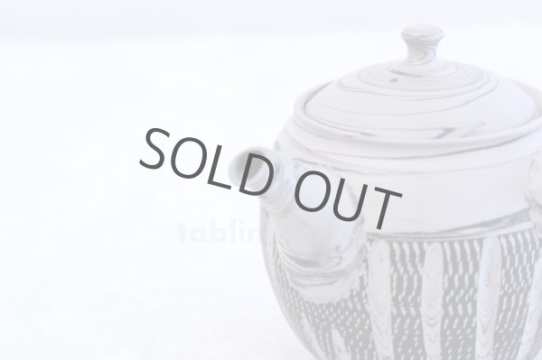 Photo4: Tokoname Japanese tea pot kyusu ceramic strainer YT Kenji hanshita gray 360ml (4)