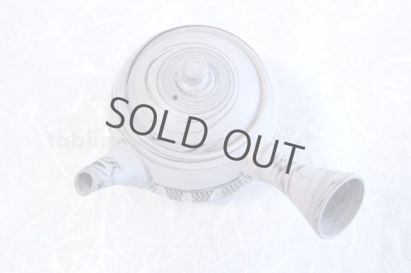 Photo5: Tokoname Japanese tea pot kyusu ceramic strainer YT Kenji hanshita gray 360ml (5)